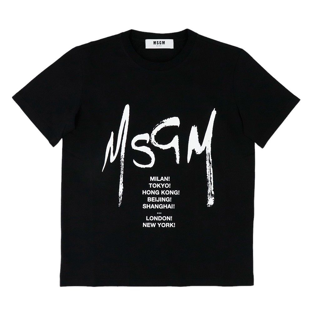 MSGM Tシャツ 半袖 エムエスジーエム 2641MDM174 195298 99 ブラック 