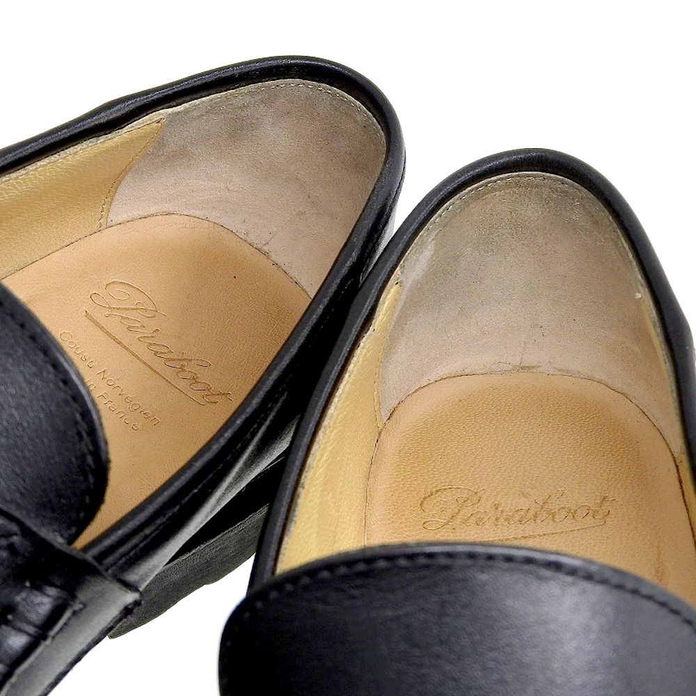 パラブーツ Paraboot パラブーツ 71309 コインローファー シューズ メンズ 黒 ブラック 6 1/2F 6 1/2F