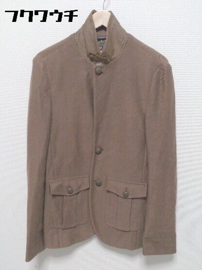 ARMANI EXCHANGE アルマーニエクスチェンジ くるみボタン 2B 長袖 テーラード ジャケット Sサイズ ブラウン メンズ  【1002798914087】