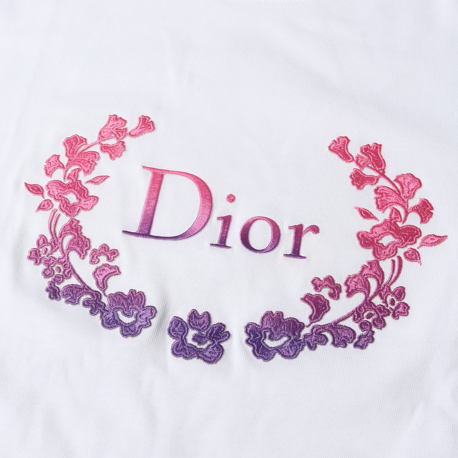 DIOR ディオールオム ロゴ フラワー刺繍 白 【公式通販】
