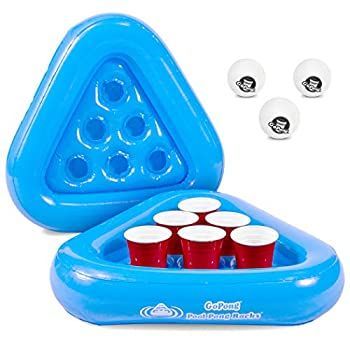 【中古】(未使用･未開封品)Go Pong Pool Pong Rack Floating Beer Pong Set　フローティング　ビアポン　セット 2ラフト 3ボール付き【並行輸入品】