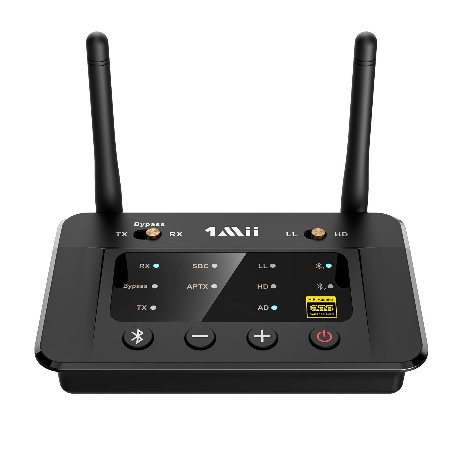 1Mii Bluetooth トランスミッター 5.3 ブルートゥース オーディオレシーバー bluetooth レシーバー dac 2台同時送信 aptx adaptive|aptx ll 低遅延|aptx hd aac|sbc|光 デジタル アナログ変換|