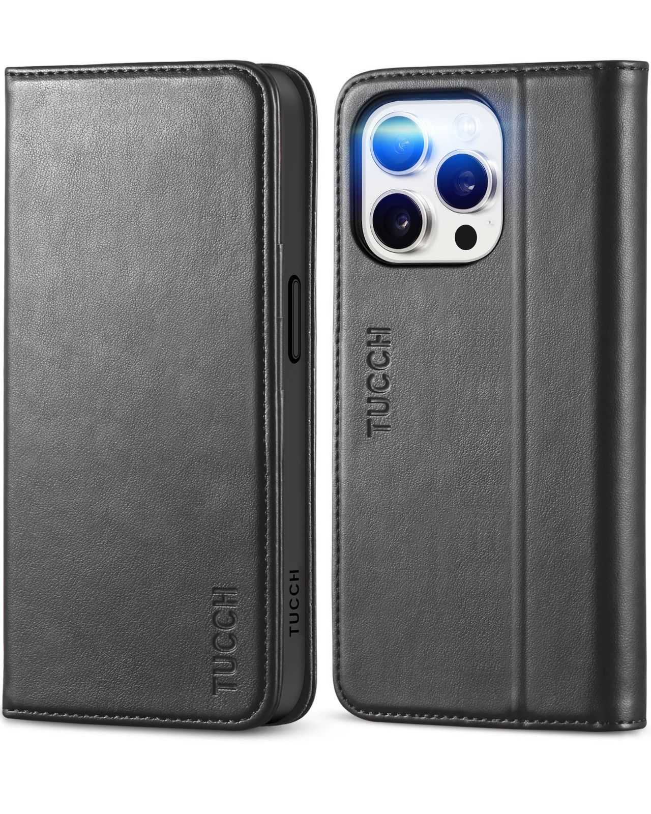 【数量限定】Proケース 財布型 あいほん15 柔軟なTPU素材 2023年発売 高級PU合皮 全面保護 アイフォン15プロ [RFIDブロッキング] 横置きスタンド機能 カード収納 5G 衝撃吸収 手帳型 6.1 手帳型 ケー