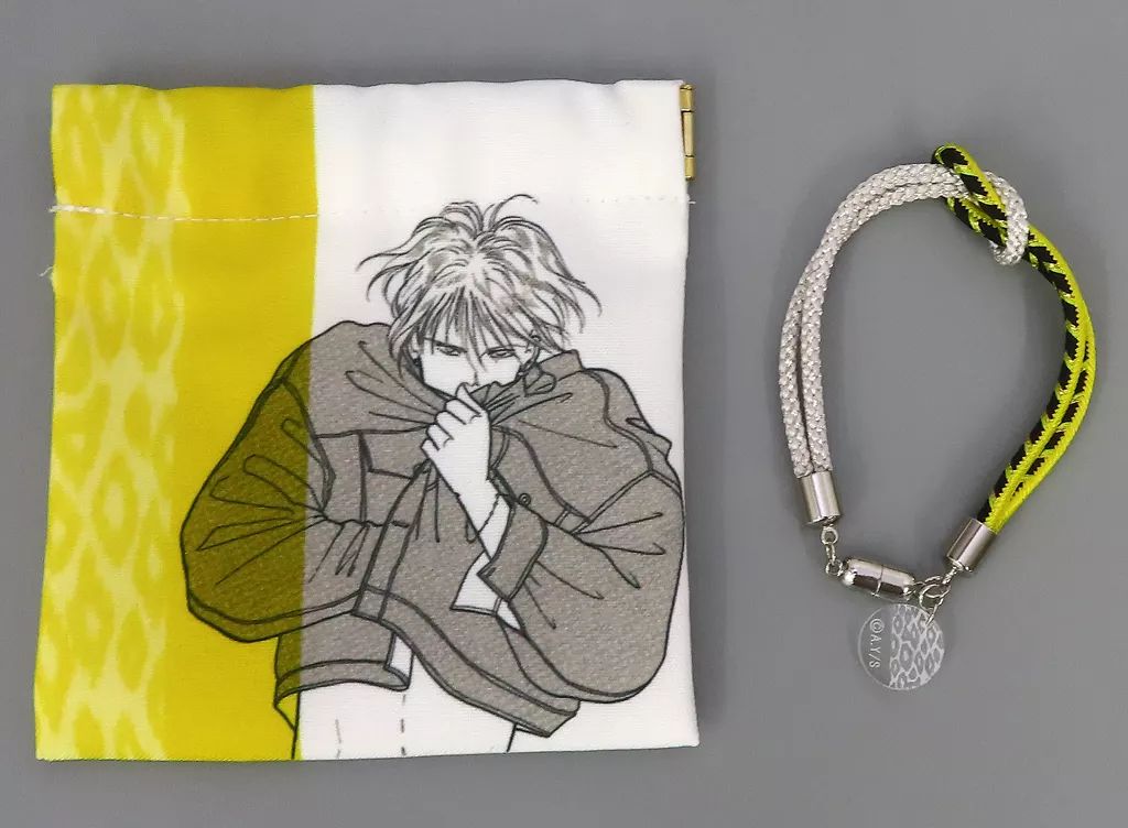 [중고] 상품 세트 애쉬 링크 교토 쿠미스트링 팔찌 & 스프링 오프닝 파우치 “BANANA FISH”