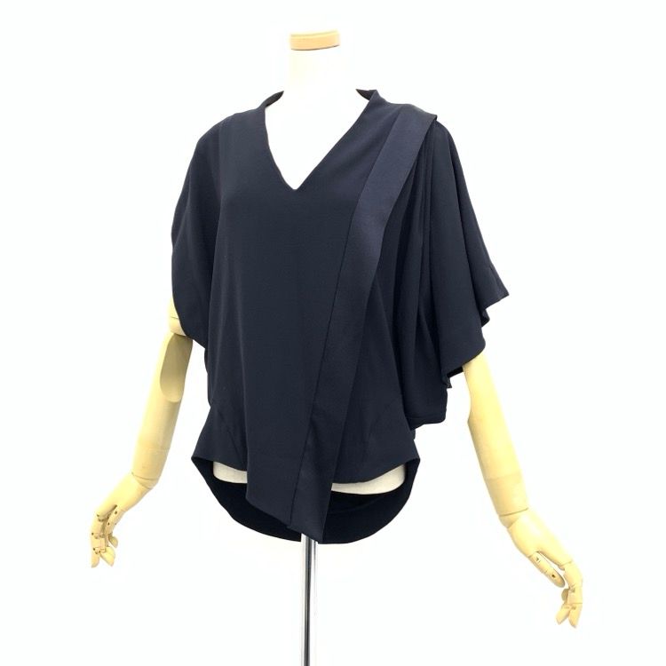 mame Mame Kurogouchi マメクロゴウチ バックドレープブラウス  