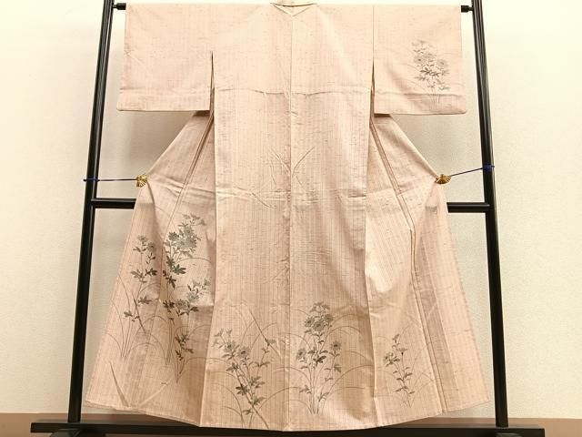 平和屋着物■極上　本場大島紬　9マルキ　地空き　舞桜文　やまと誂製　逸品　CYAA3051s5 平和屋着物□極上 本場大島紬 9マルキ 地空き 舞桜文 やまと誂