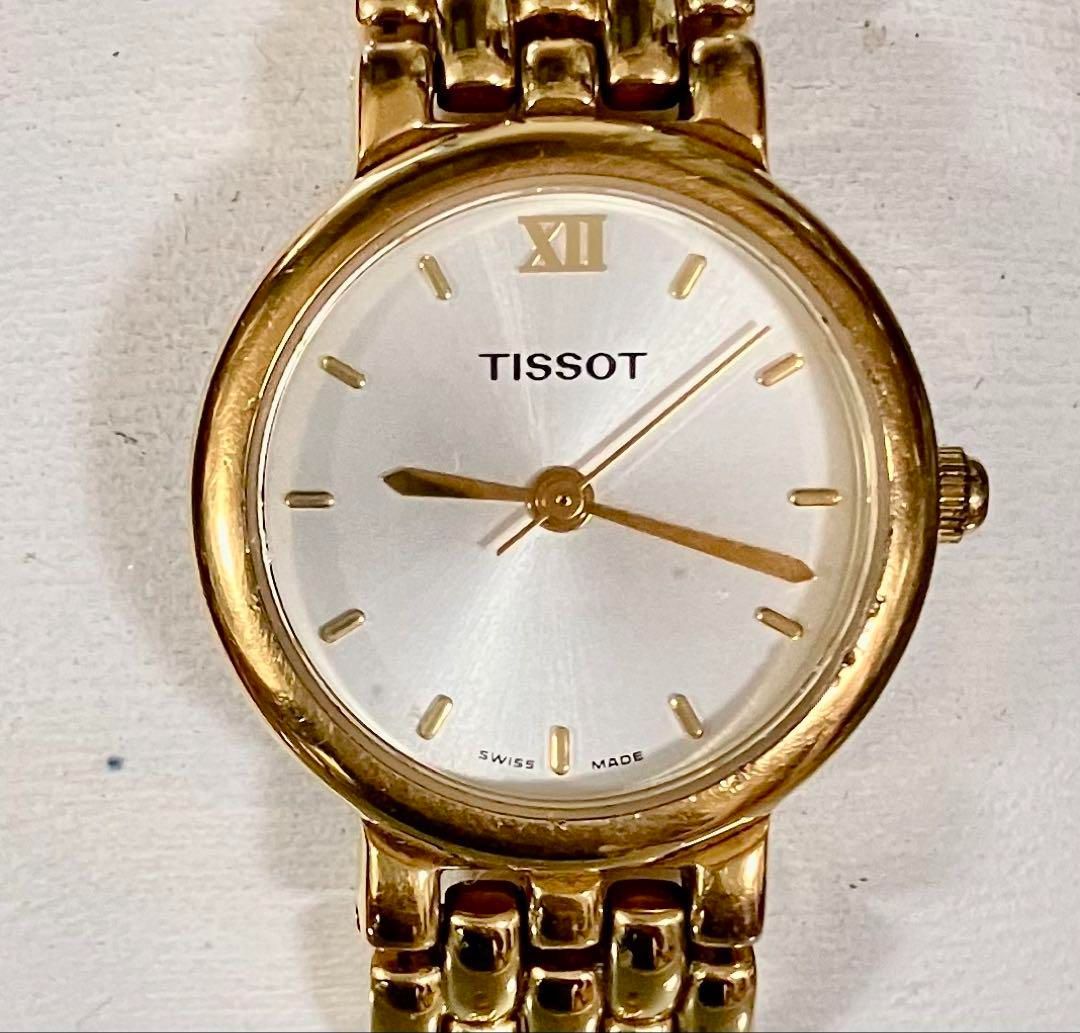 稼働品 TISSOT ティソ QZ スイス製 ゴールド レディース腕時計