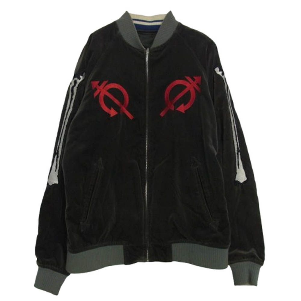 ★HEX ANTISTYLEヘックスアンチスタイル　リバーシブルスカジャン HEX ANTISTYLE ヘックスアンチスタイル Reversible Logo Embroidery