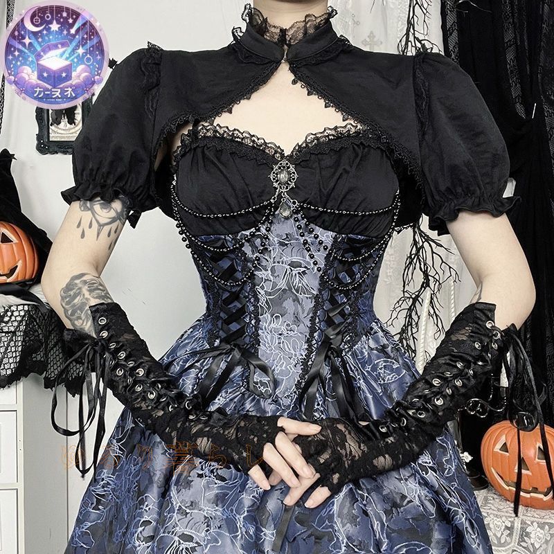 星 ♥ ダークゴシック lolita ゴシック風 ゴスロリ ロリータワンピースセット ブラックボレロ付き ハロウィン 魔女風 ブラック WWW_IMPECCABLEHEALTHCARESERVICES_COM
