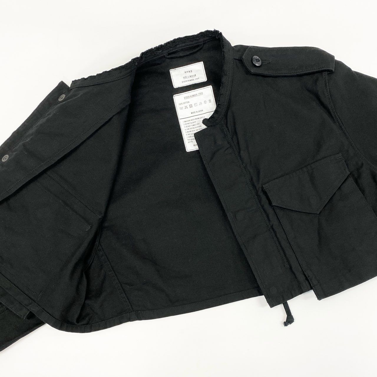 HYKE ミリタリージャケット サイズ2 黒 green HYKE ハイク 22SS UNITED ARROWS ユナイテッドアローズ 別注 M51