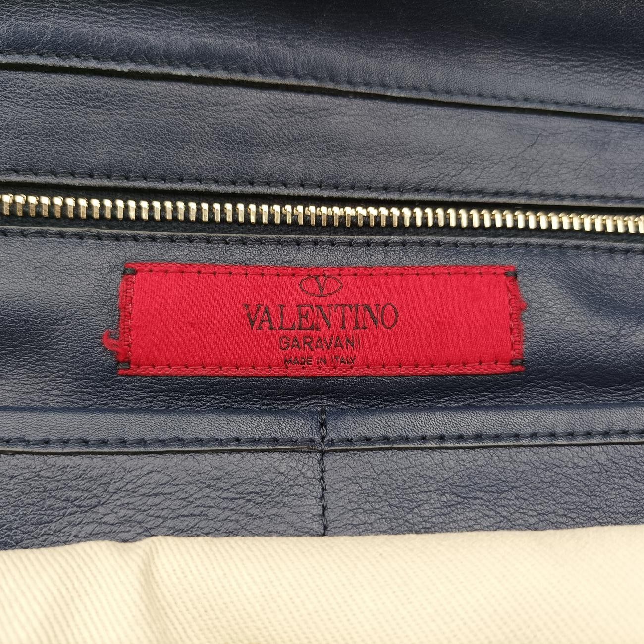 ヴァレンティノValentinoロックスタッズブルーレザー製番不明
