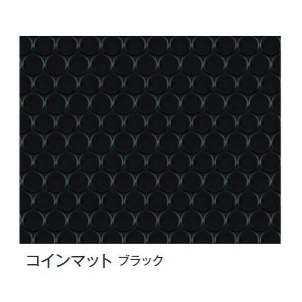 富双合成 ビニールマット 置き敷き 約92cm幅×20m巻 コインマット ブラック