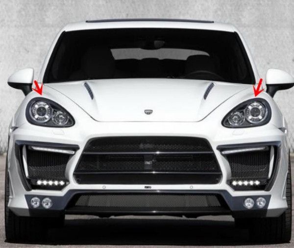 ポルシェ カイエン 958 前期 2010－2014年 高品質 カーボン フロント 