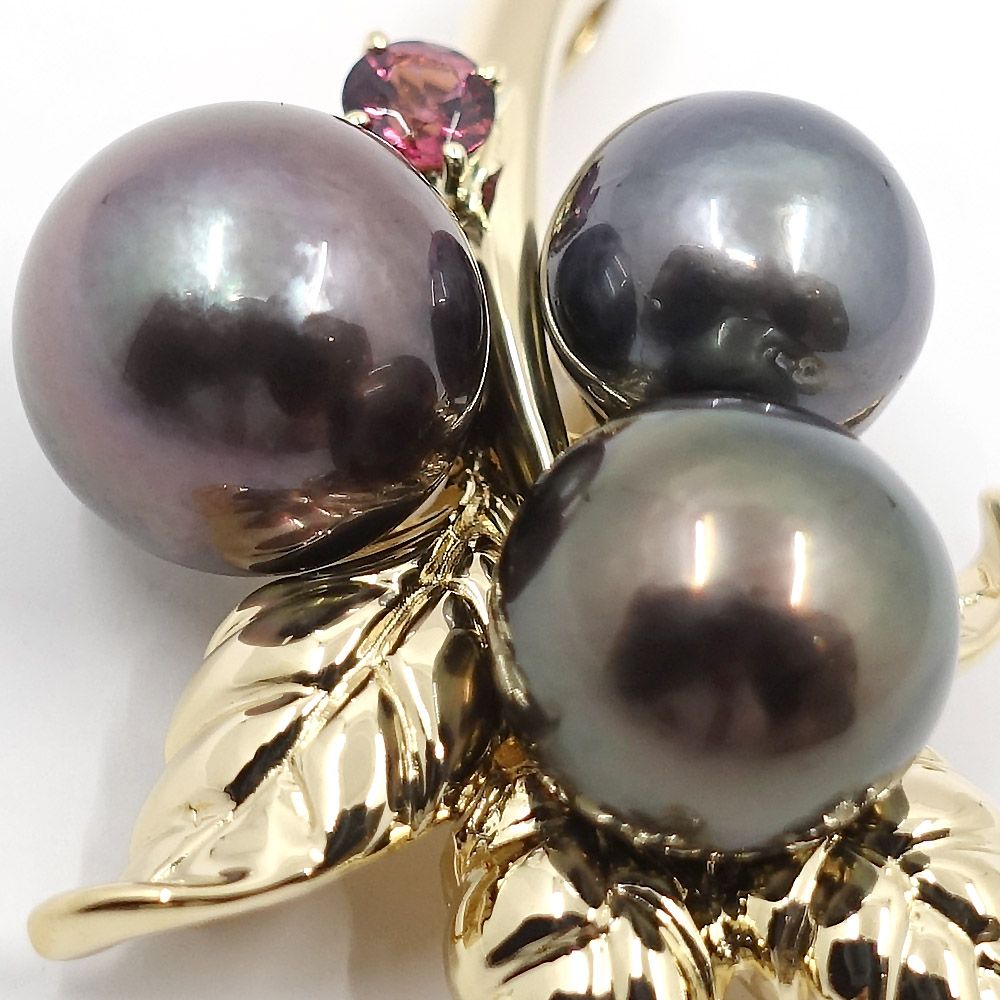 栄】タサキ 田崎真珠 ペンダントトップ/ブローチ 黒真珠 カラー