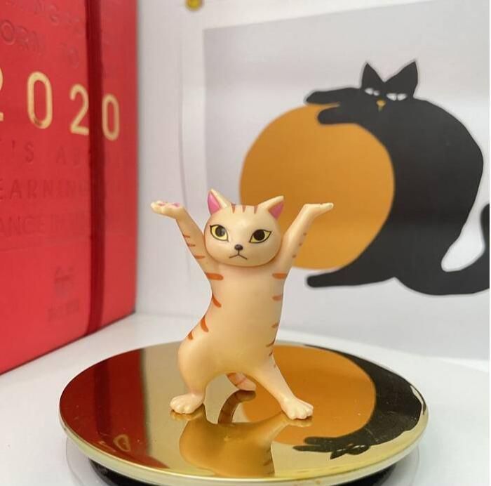 【期間限定！最安値挑戦】 踊る猫 10点セット！猫 ぺんおき モデル 猫のペン立て 猫の置物 筆記具