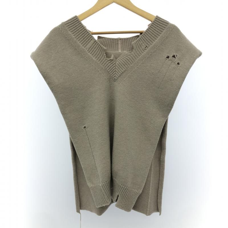 中古】Maison Margiela デストロイドタバードニットベスト S S51TH0072 