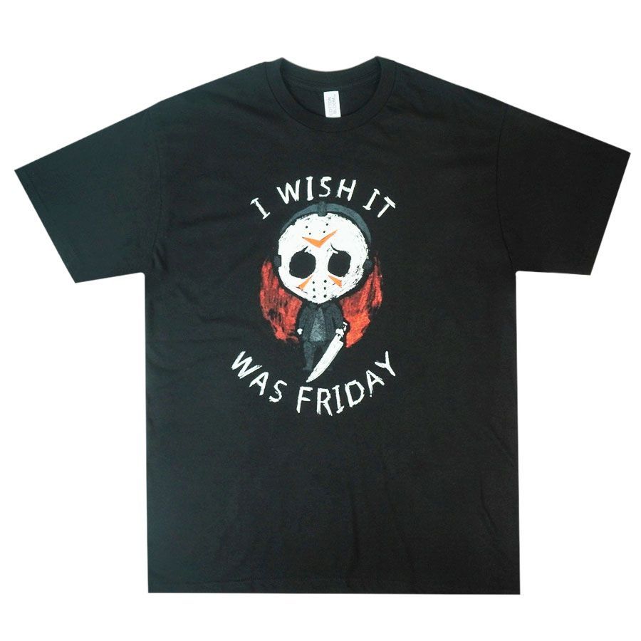 メンズ Tシャツ 13日の金曜日 JASON I WISH IT WAS FRIDAY TEEジェイソン ホラー Ｔシャツブラック 黒 殺人鬼  チェンソー 映画 MOVIEイラスト ミューラル サイコパス スラッシャーラップT ロゴT レディース - メルカリ