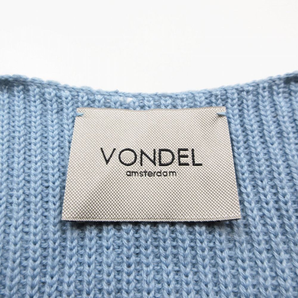 VONDEL フォンデル ニット セーター Vネック 畦編み プル
