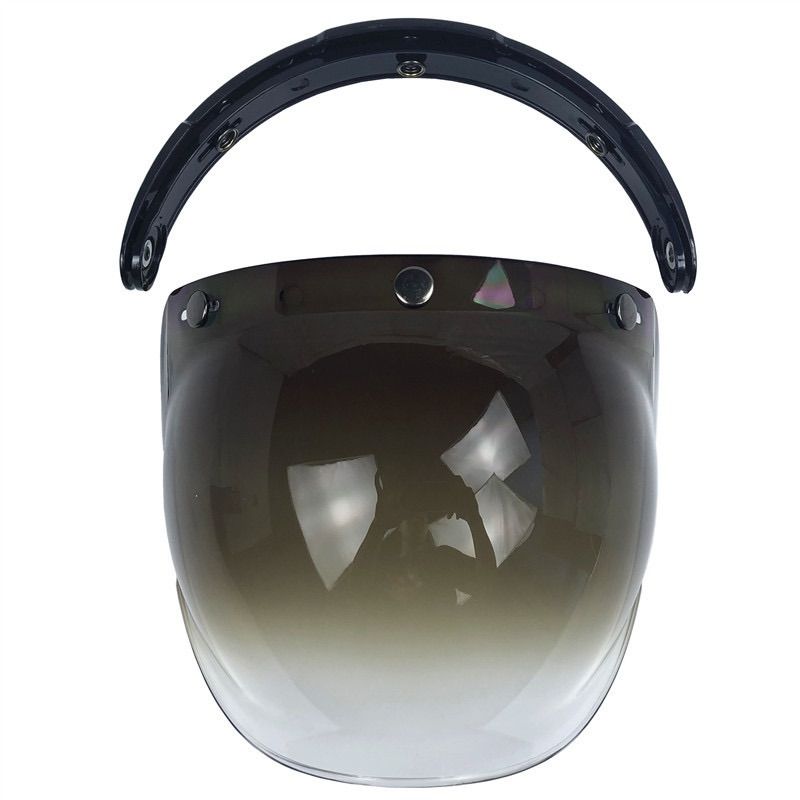 バブルシールド ヘルメット用シールド ミラーグラデーション UVカット 強化レンズ