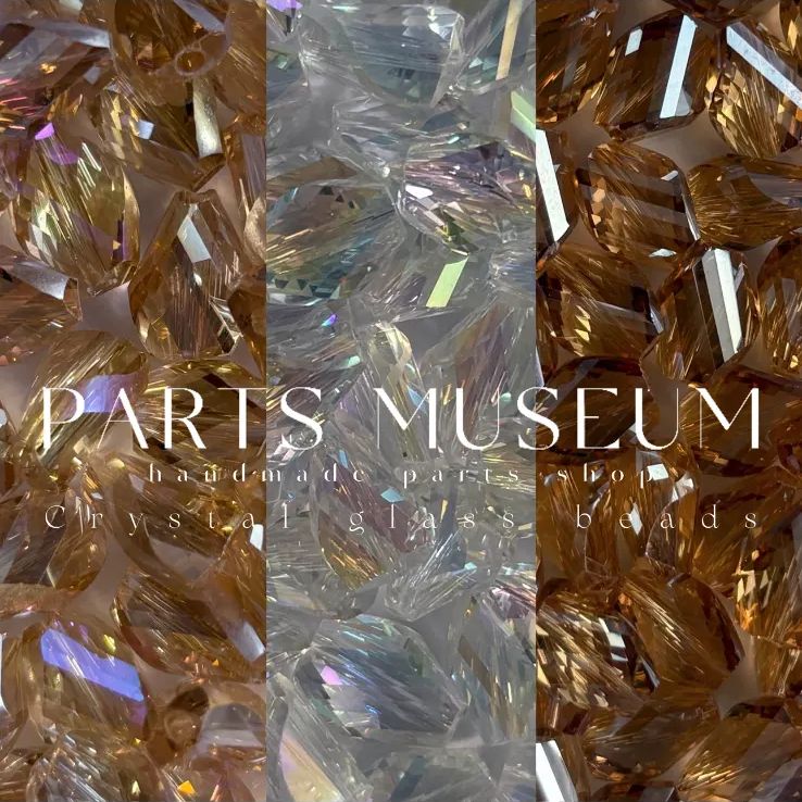 パミュパーツ クリスタルガラスビーズうねっと菱形