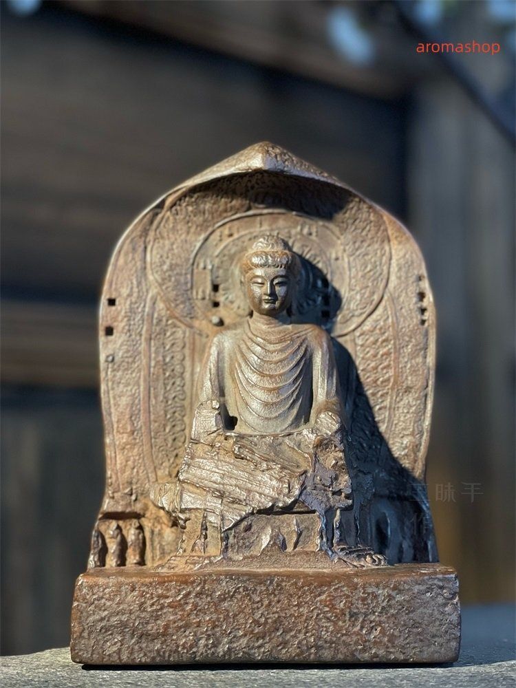 細工 仏教古美術 仏像 竜門石窟 盧舎那大仏坐相 石仏 仏像 装飾 置物 装飾 収蔵