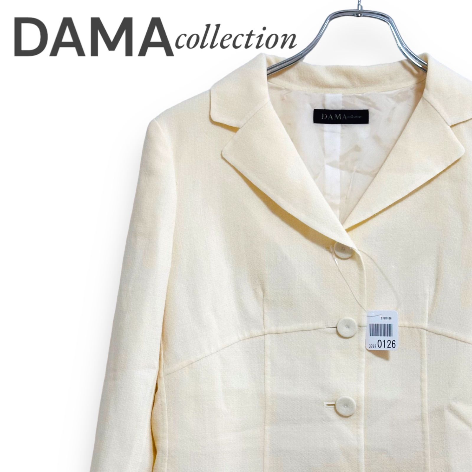 DAMA collection ダーマ・コレクション オフホワイト ペプラム ジャケット レディース