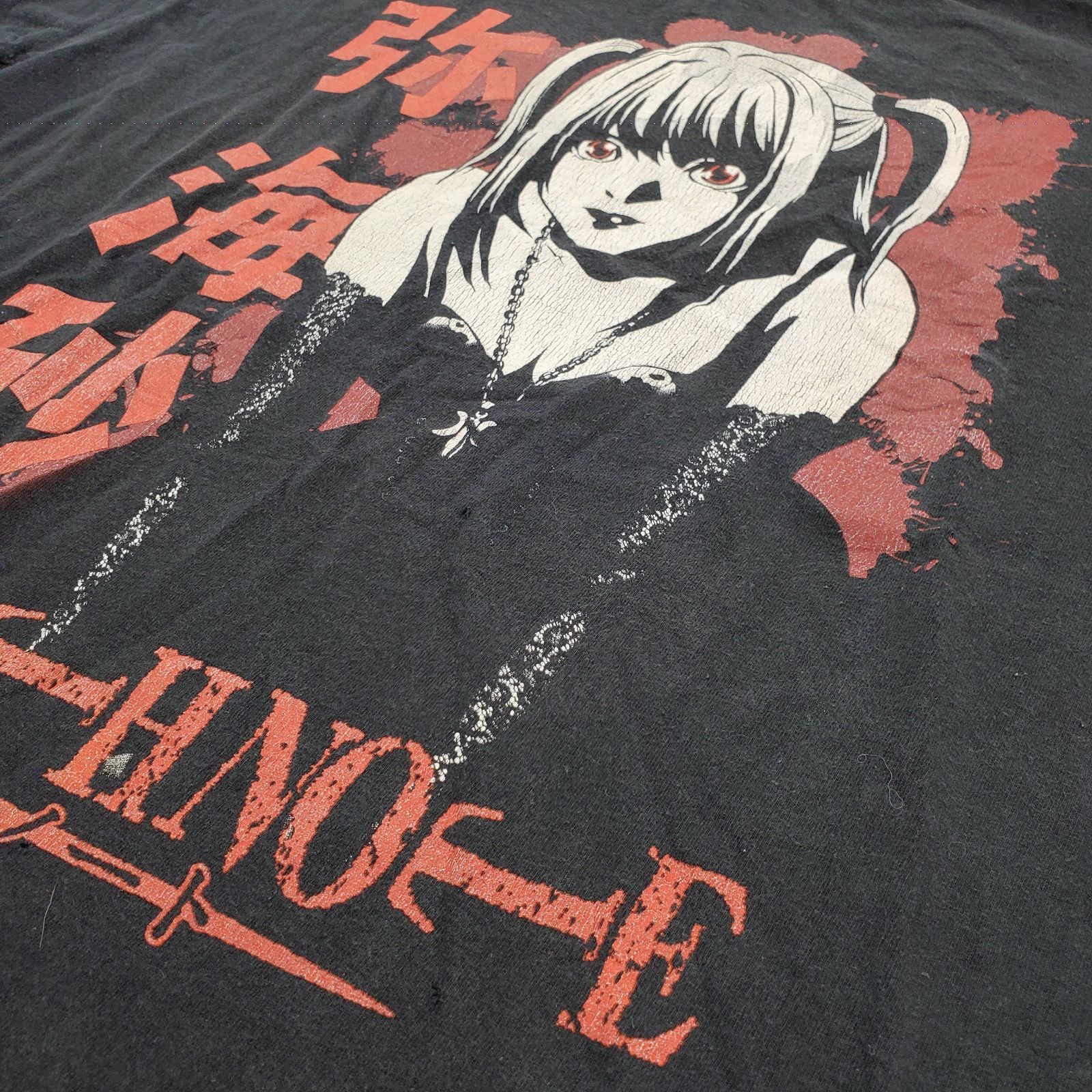 メキシコ製 DEATH NOTE Tシャツ 弥海砂 デスノート アニメTシャツ 黒 L