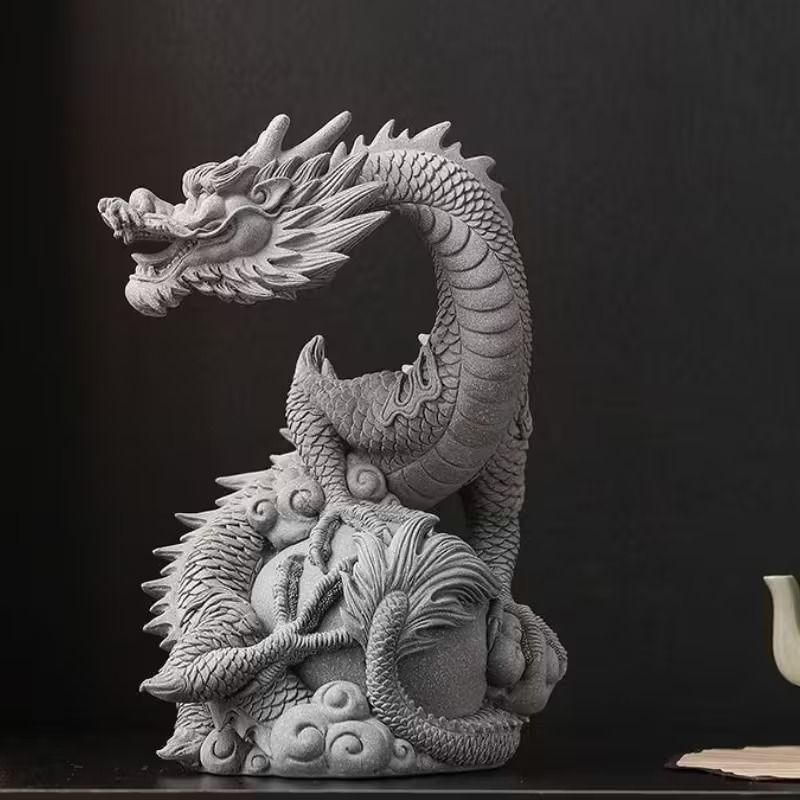 龍の石像 中国伝統 高級インテリア インテリア置物 インテリア 置物