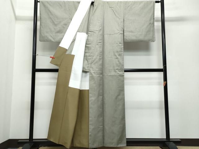 平和屋着物○男性 上田紬 反端付き 正絹 逸品 未使用 AAAZ6865ph