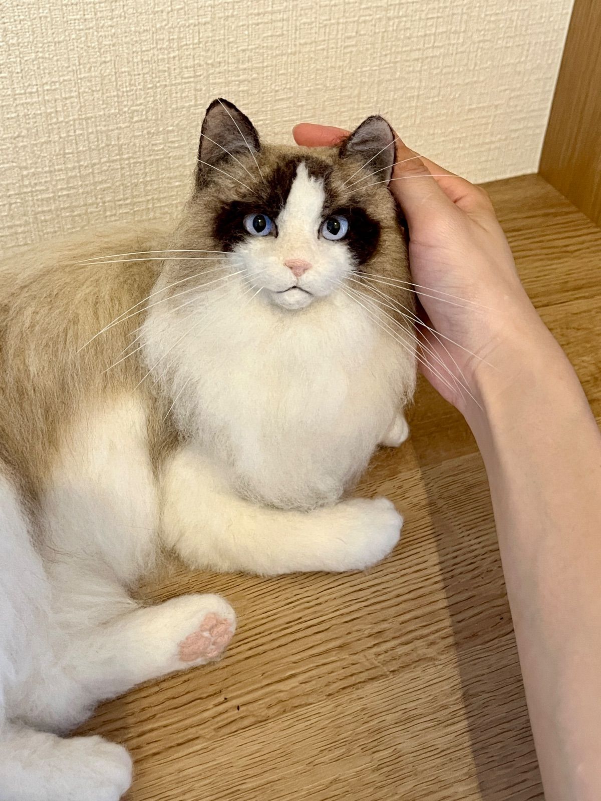 羊毛フェルト猫 ラグドール