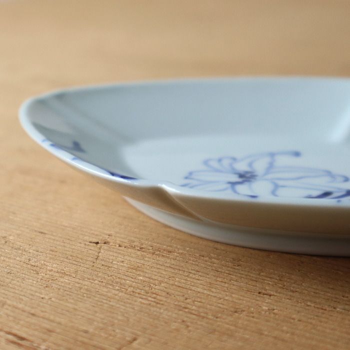 渋草焼 芳国舎 花絵 ひし皿 磁器 ③ - メルカリ