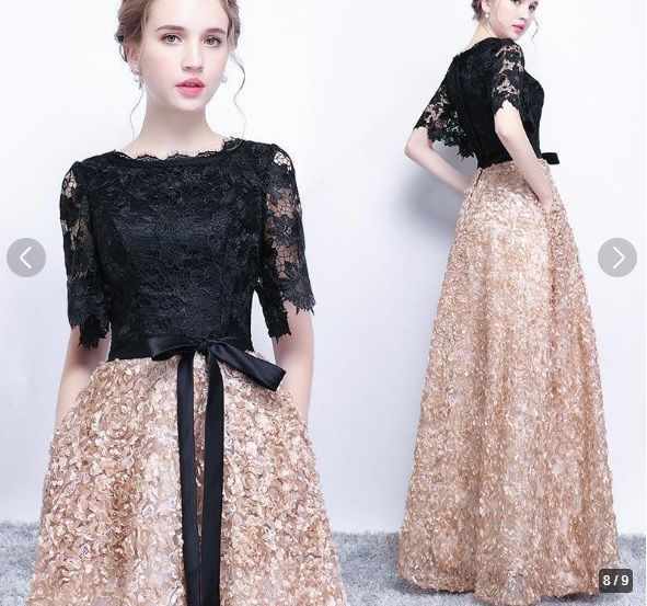 送料無料 ♥ 豪華 結婚式 M 9号 女優 気品 ドレス OPN1152