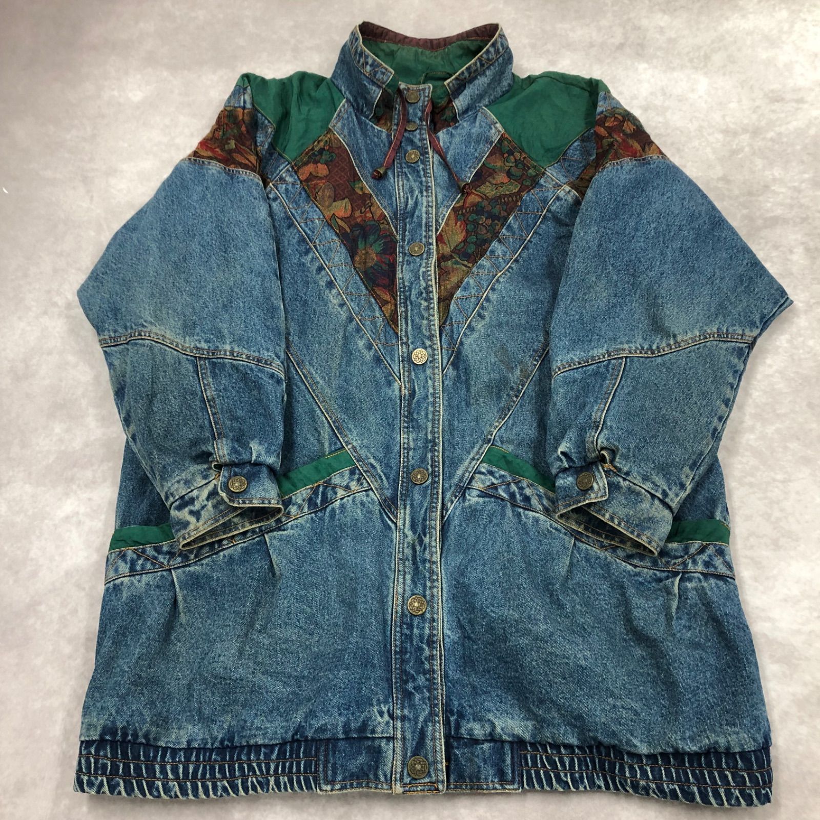 アウター デニムジャケット 古着 USED ヴィンテージ VINTAGE デニム 異素材 スタンドネック オーバーサイズ Gジャン 切り返し  ビッグシルエット メンズ - メルカリ