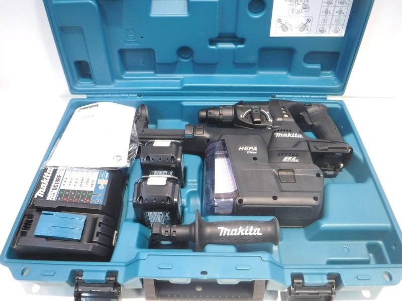 マキタ 24ミリ充電式ハンマドリル HR244DGXVB 黒 集じんシステム バッテリー 充電器 ケース付 makita △ DW1832