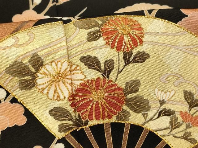 平和屋着物□豪華黒留袖 駒刺繍 雪輪花松文 金彩 正絹 逸品 DAAR4973ya