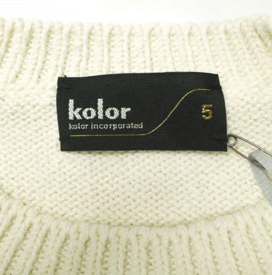 kolor カラー 24SS 日本製 ノルディック柄ショートスリーブニット 24SCM-N02302 5 OFF WHITE セーター 定価69,300円 半袖 Tシャツ トップス【新古品】【中古】【kolor】 新品 kolor カラー 24SS 日本製 ノルディック柄ショートスリーブニット
