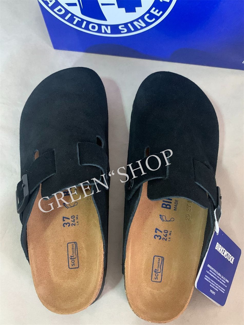 美品 ビルケンシュトック 43 28.0 ボストン サンダル レザー ネイビー