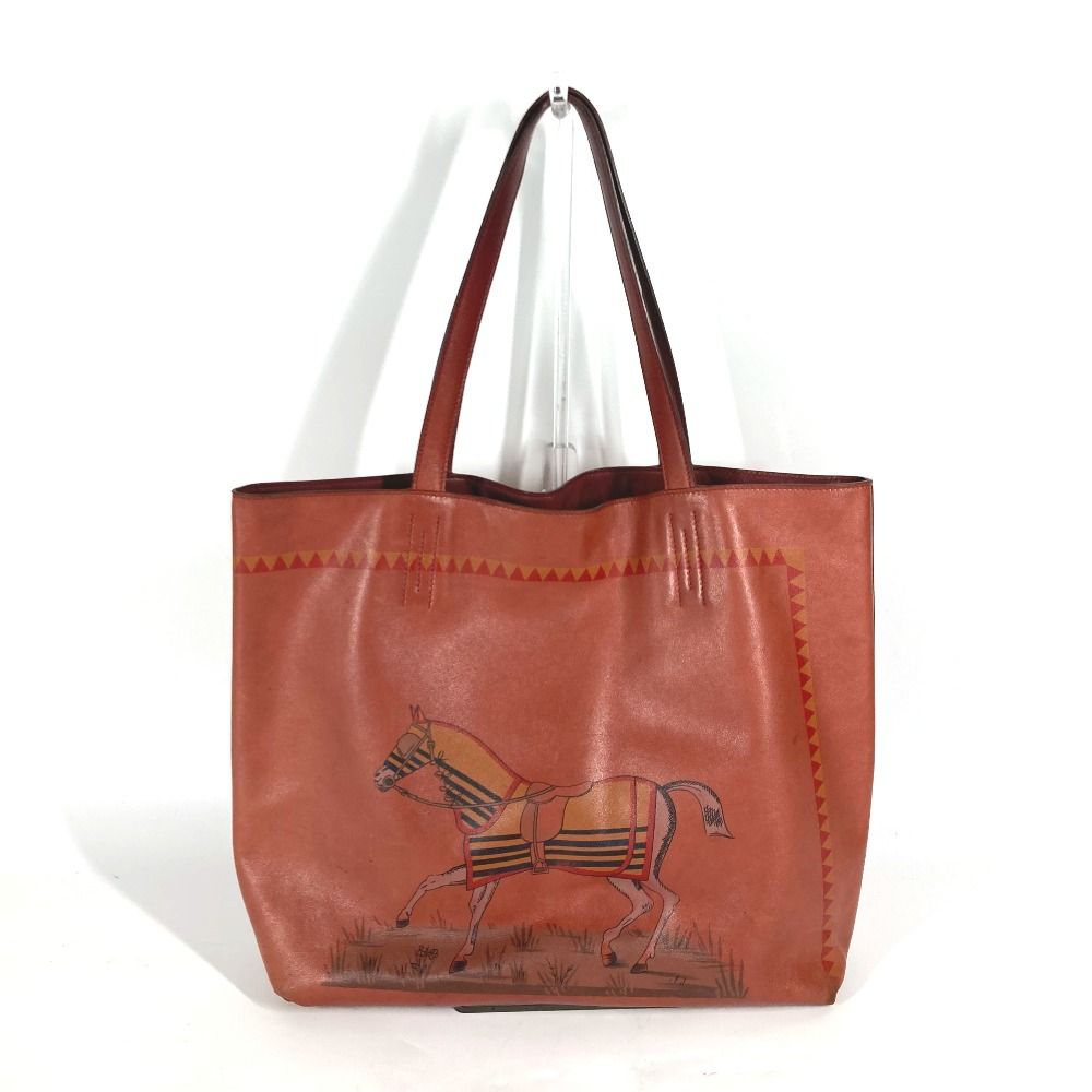 HERMES エルメス トートバッグ ドゥーブルセンス 45 シュバル 馬