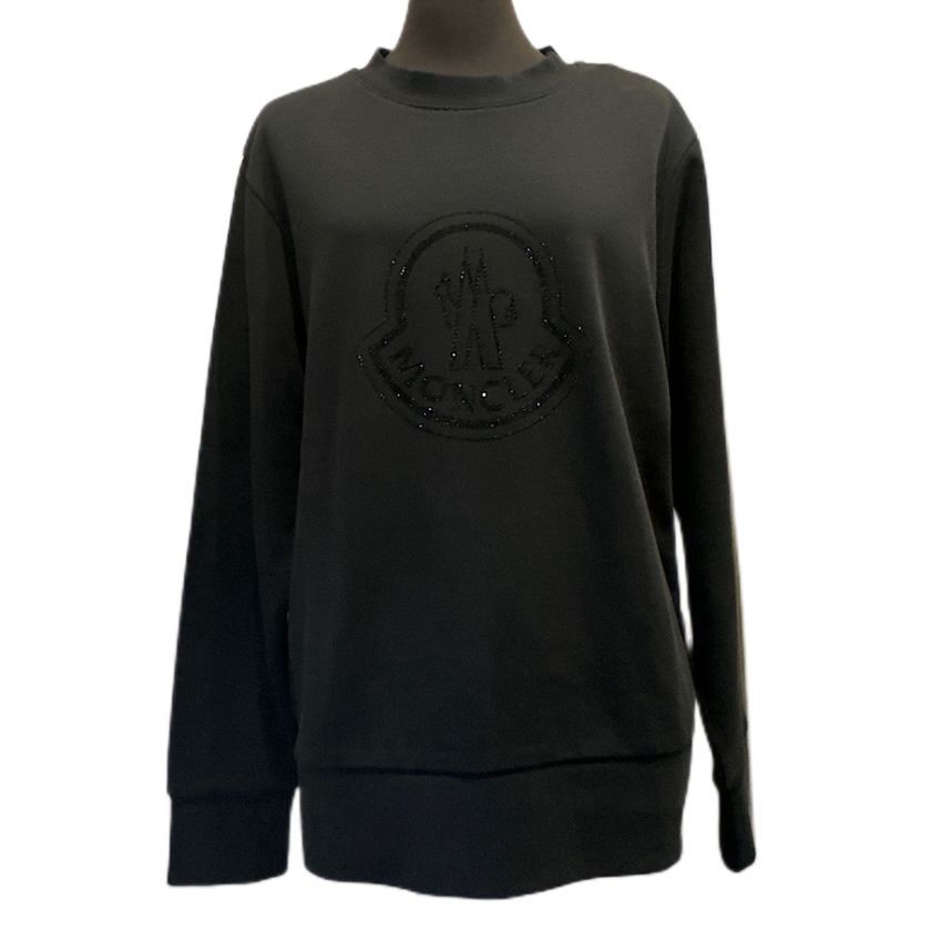 美品】MONCLER モンクレール ロゴ トレーナー S ラインストーン