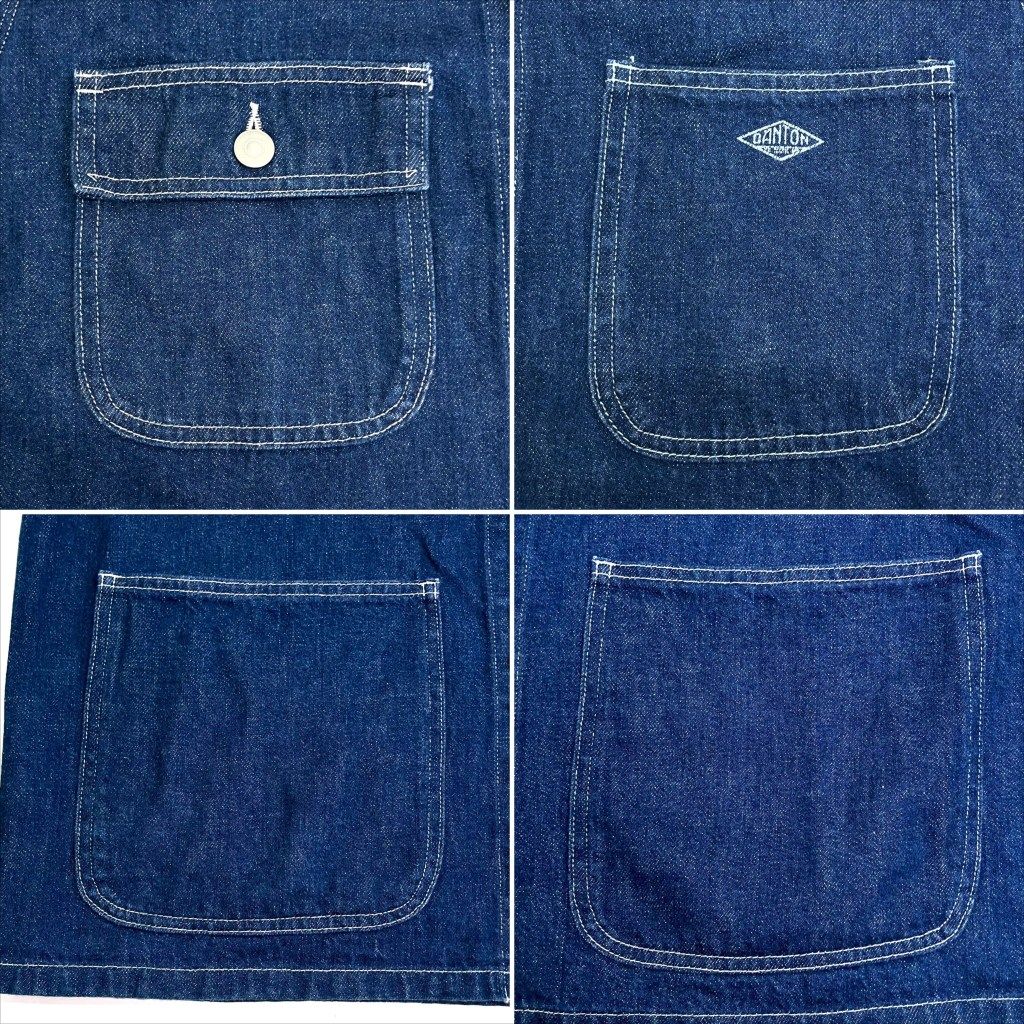 01w-5503 ダントン Danton デニム カバーオール サイズ40 ブルー