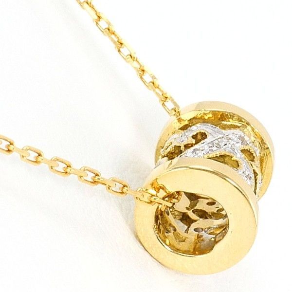 18K YGWG ネックレス necklace ダイヤ 総重量約2.9g 約45cm