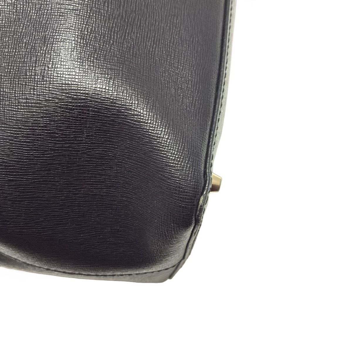 シンプルきれい　FURLA 黒 レザー ハンドバッグ FURLA(フルラ) ハンドバッグ - 244937 黒 レザー - メルカリ