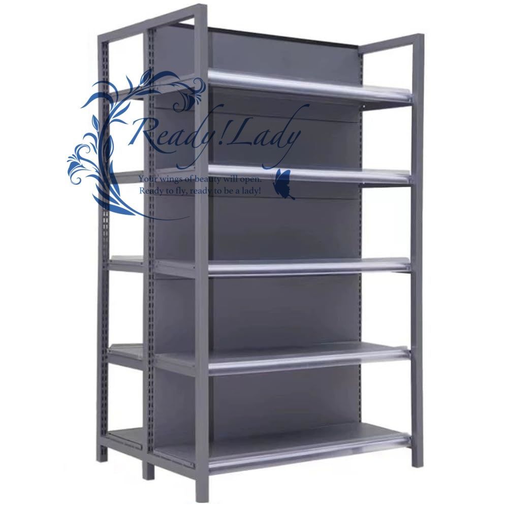 スーパーの棚 スーパーマーケットの棚 両面商品棚 陳列棚 販売台 鋼製 高耐荷重 組み立てが簡単 連結 掃除が簡単 棚の高さ調節 自宅 店舗 オフィス スーパーマーケット 薬局用 業務用 メイン棚 100 70 190cm