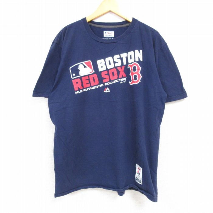 古着 マジェスティック 半袖Tシャツ メンズ MLB ボストンレッド