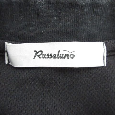 ラッセルノ　ポロシャツ　黒　6 RUSSELUNO ラッセルノ 半袖ポロシャツ ロゴ ルチャ ブラック系 1