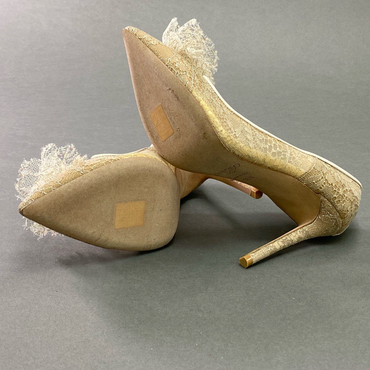 れい品　JIMMY CHOO ベージュ スエード ハイヒール ジミーチュウ パンプス 39 レディース美品 ジミーチュウ JIMMY CHOO