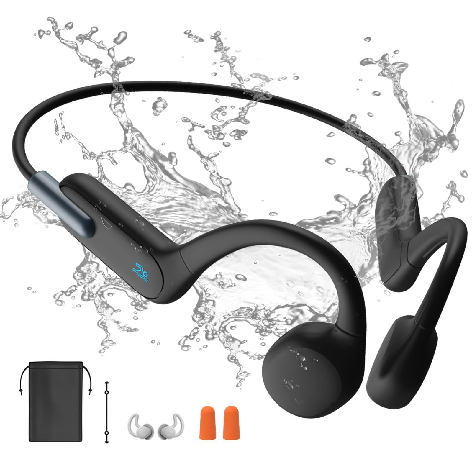 特価商品】骨伝導イヤホン水泳 IPX8 完全防水 ワイヤレス Bluetooth