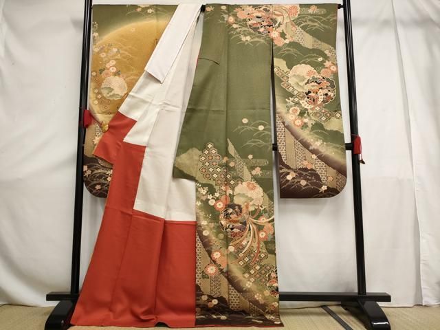 アンティーク　振袖　豪華　華やか Yahoo!オークション - 平和屋着物 豪華振袖 ロング丈 駒刺繍