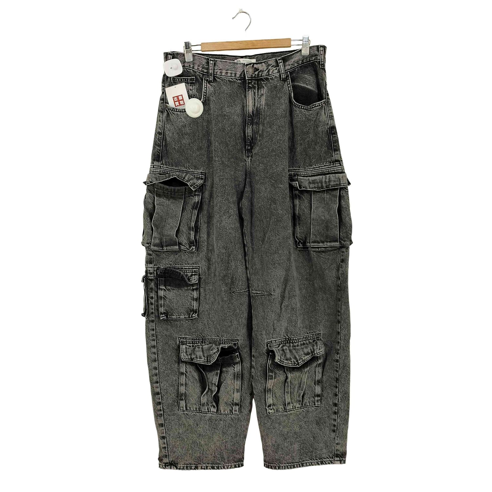 ZARA ユーティリティ カーゴ デニム パンツ ガスマスク ザラ ミリタリー ザラ ZARA ユーティリティカーゴデニムパンツ メンズ JPN：44