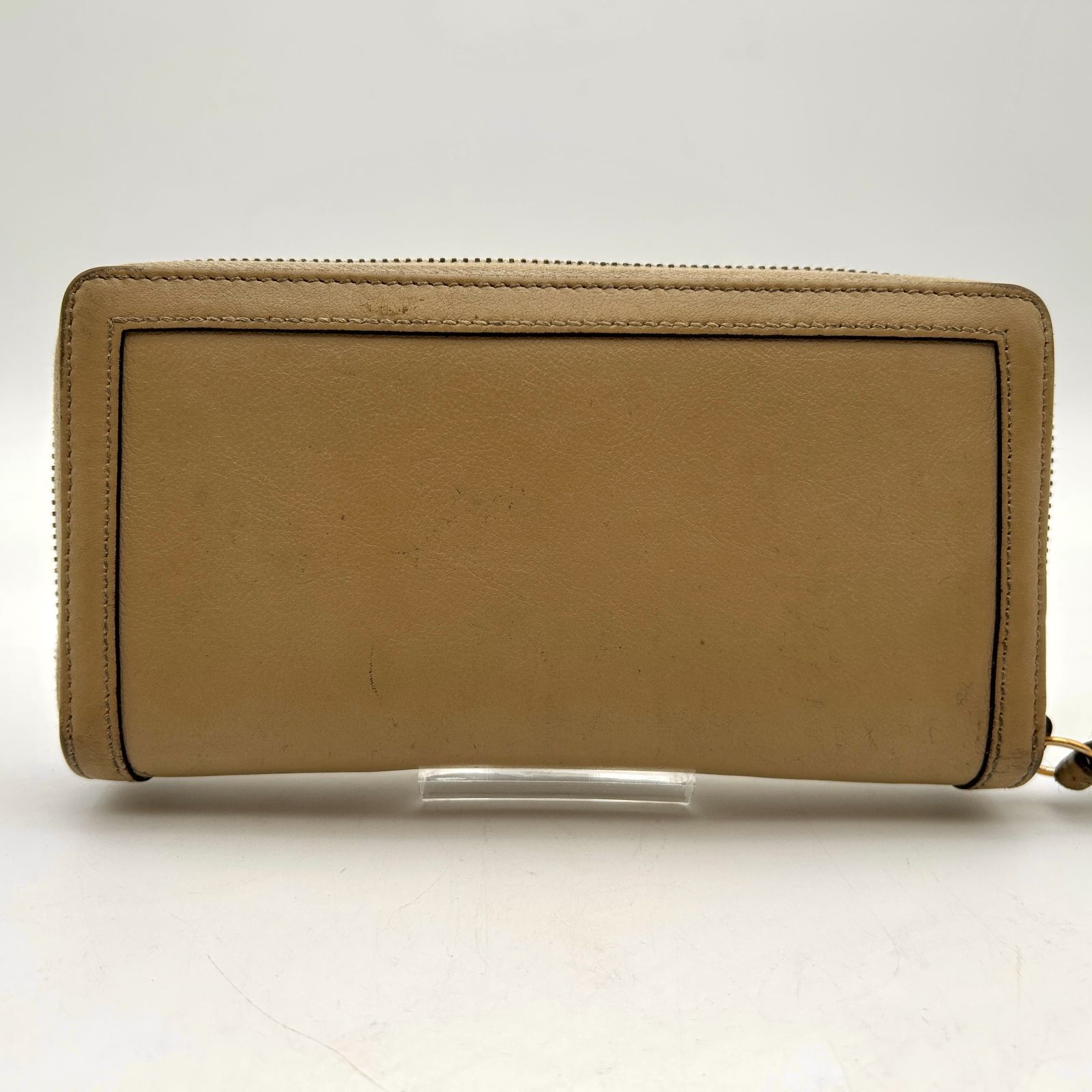 GUCCI 長財布 マーモント バンブー ラウンドファスナー ラウンドジップ ベージュ